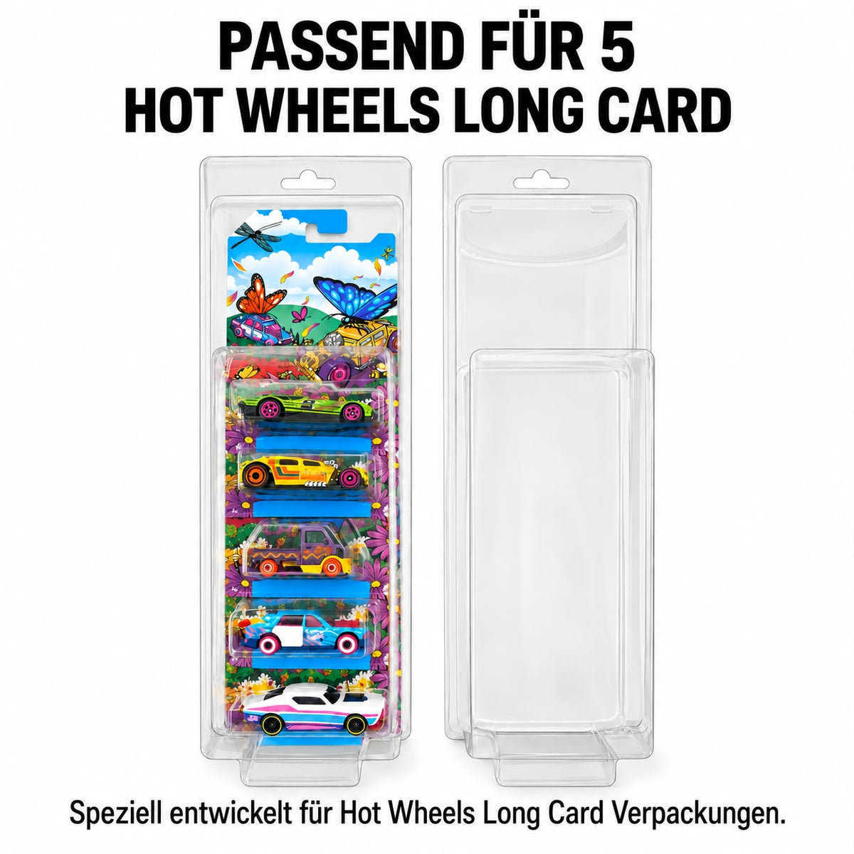 VEXORA Display Protector – passend für fünf einzelne Hot Wheels Long Cards