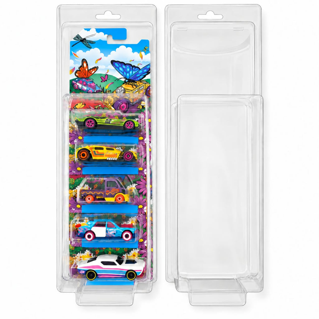 VEXORA 5-Car Long Card Display Protector – Vorder- und Rückteil